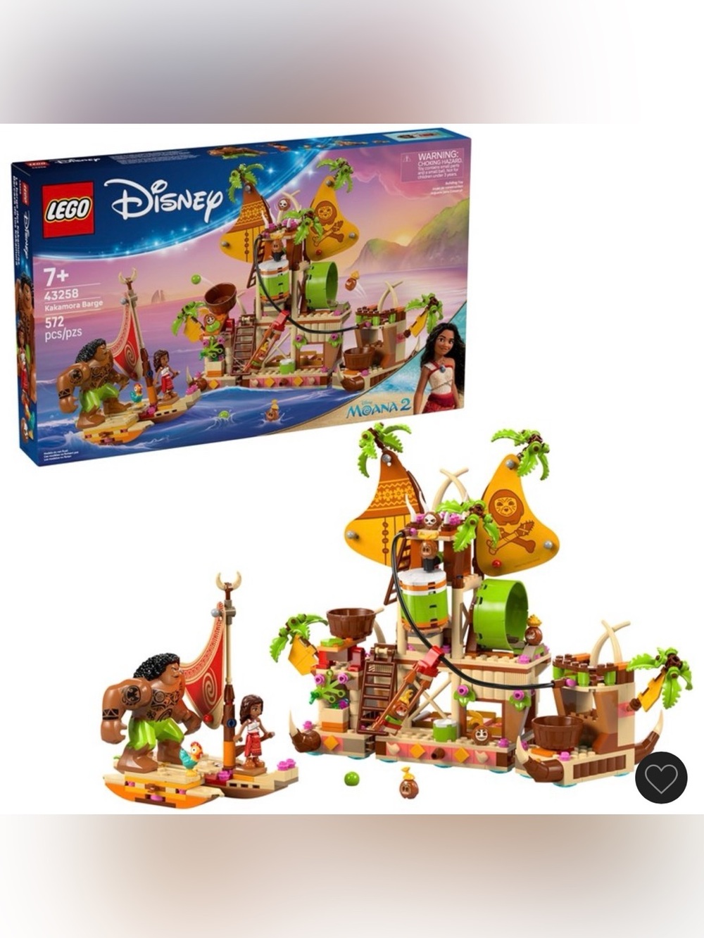 Disney Moana Adventure Raft Playset - Green, Yellow, Brown, Pink - Picture 2 of 2